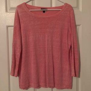 Mid sleeve J. Crew pink sweater